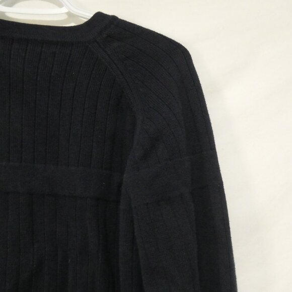 ABERCROMBIE & FITCH - A 92 | large | Classic Heavyweight Ribbed Navy Sweater - Picture 12 of 14